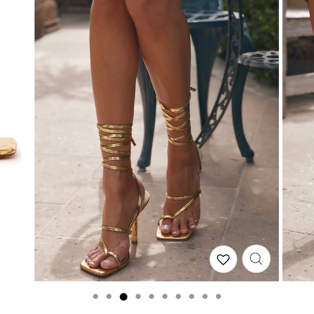 12th Tribe Shutz lily & gold sandal